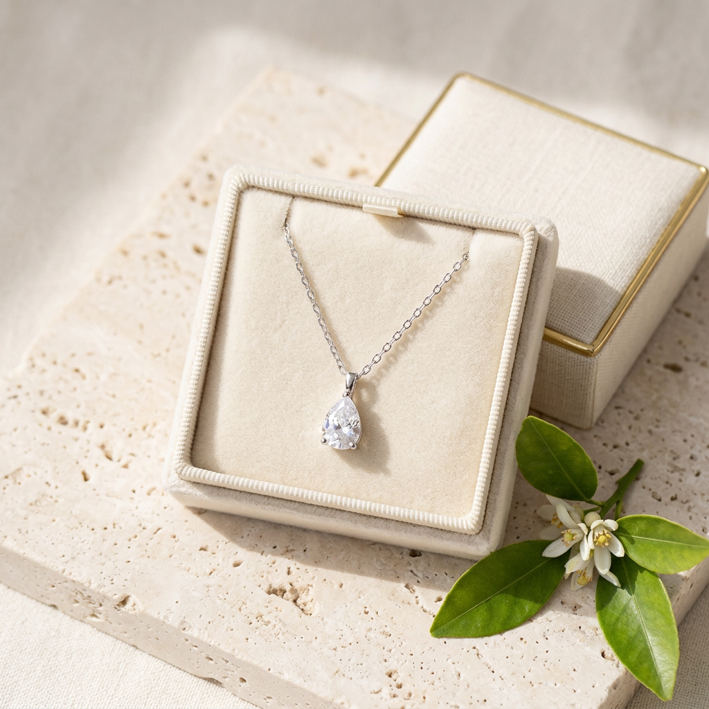 Collana a goccia Taormina nel cofanetto