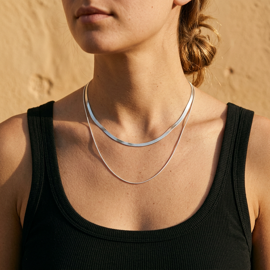 Collana doppia Amalfi indossata